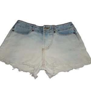 Paris Blues Originals women’s juniors 7 vintage bleached button fly denim shorts